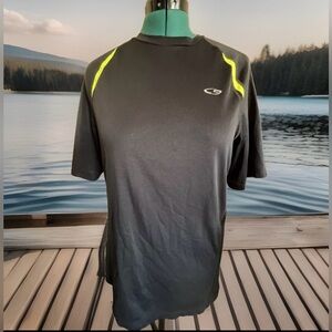 Champion Duo Dry Jersey Short Sleeve Black Shirt Size L Activewear Sports